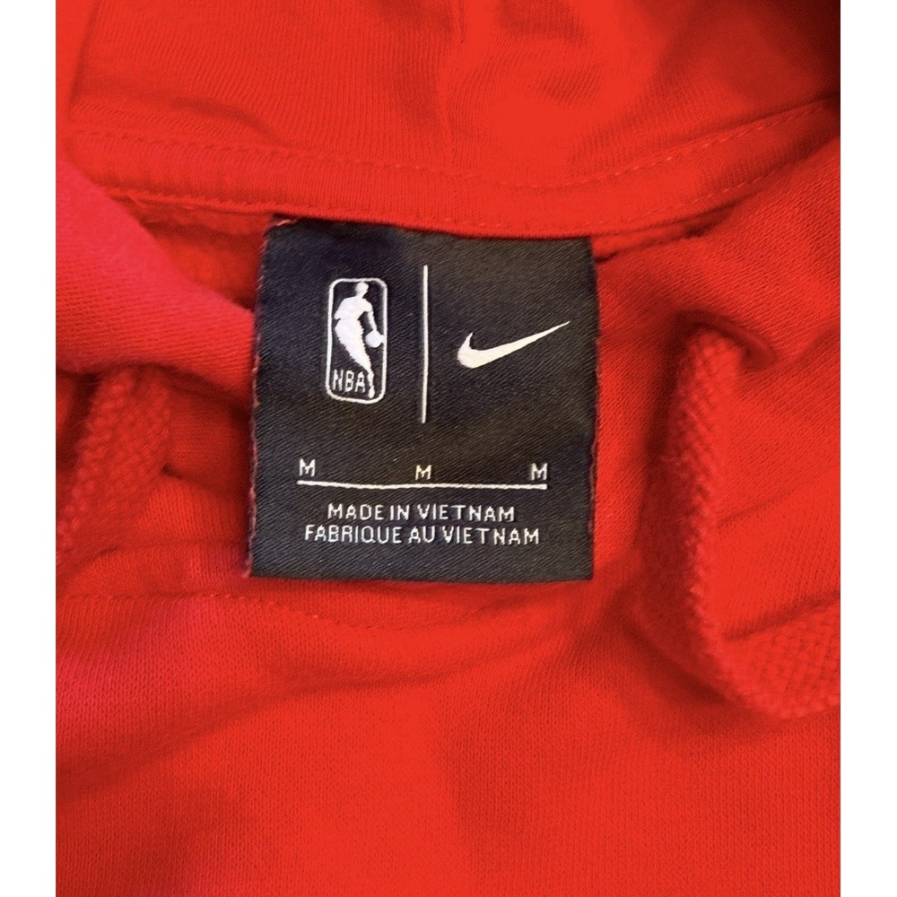 Nike Chicago Bulls NBA Hoodie Fleece Sweatshirt Red Logo Men's Medium Basketball - Picture 3 of 7
